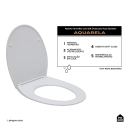 Assento Termofixo com Soft Close para Vaso Sanitário Aquarela - Branco