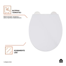 Assento Termofixo com Soft Close para Vaso Sanitário Aquarela - Branco