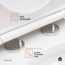 Assento Termofixo com Soft Close para Vaso Sanitário Aquarela - Branco