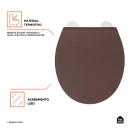 Assento Termofixo com Soft Close para Vaso Sanitário Aquarela - Marrom