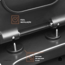 Assento Termofixo com Soft Close para Vaso Sanitário Opala - Preto