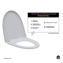 Assento Termofixo com Soft Close para Vaso Sanitário Painita - Branco