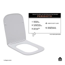 Assento Termofixo com Soft Close para Vaso Sanitário Peridoto - Branco