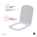 Assento Termofixo com Soft Close para Vaso Sanitário Peridoto - Branco