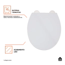 Assento Termofixo com Soft Close para Vaso Sanitário Titanita - Branco