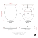 Assento Termofixo com Soft Close para Vaso Sanitário Titanita - Branco