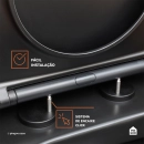Assento Termofixo com Soft Close para Vaso Sanitário Titanita - Preto