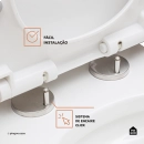 Assento Termofixo com Soft Close para Vaso Sanitário Topázio - Branco