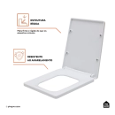 Assento Termofixo com Soft Close para Vaso Sanitário Topázio - Branco