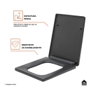 Assento Termofixo com Soft Close para Vaso Sanitário Topázio - Preto