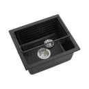 Cuba Gourmet para Cozinha com Acessórios Quartzo 40x44cm Macuxi Pingoo.casa - Preto