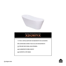 Banheira Freestanding Imersão Acrílico 165 cm Azurita Branco