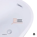 Banheira Freestanding Imersão Acrílico 165 cm Azurita Branco