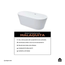 Banheira Freestanding Imersão Acrílico 169 cm Malaquita Branco