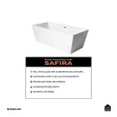Banheira Freestanding Imersão Acrílico 180 cm Safira Branco