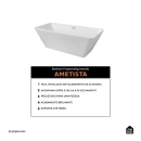 Banheira Freestanding Imersão Ametista Pingoo.casa - Branca