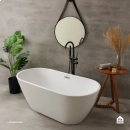 Banheira Freestanding Imersao 120 cm Aragonita Pingoo.casa - Branco