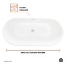 Banheira Freestanding Imersao 148,5 cm Gurupá Pingoo.casa - Branco