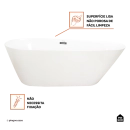 Banheira Freestanding Imersao 170 cm Ipameri Pingoo.casa - Branco