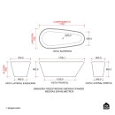 Banheira Freestanding Imersao 170 cm Ipameri Pingoo.casa - Branco