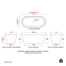 Banheira Freestanding Imersao 150 cm Juqueri Pingoo.casa - Branco