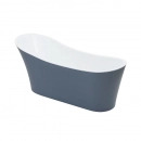 Banheira Freestanding Imersão Acrílico 165 cm Azurita Cinza