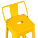 Banqueta alta para bancada Iron Tolix com encosto 76 cm - Amarelo