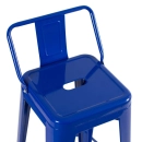 Banqueta alta para bancada Iron Tolix com encosto 76 cm – Azul escuro