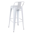 Banqueta alta para bancada Iron Tolix com encosto 76 cm - Branco