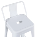 Banqueta alta para bancada Iron Tolix com encosto 76 cm - Branco