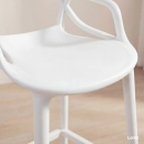 Banqueta alta para bancada Master Allegra em Polipropileno 78 cm - Branco