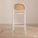 Banqueta alta para bancada Mumbai com assento anatômico 78 cm – Branco