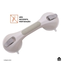 Barra de Apoio e Segurança com Ventosa 30 cm Jaru Pingoo.casa - Branco