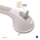 Barra de Apoio e Segurança com Ventosa 30 cm Jaru Pingoo.casa - Branco