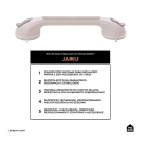 Barra de Apoio e Segurança com Ventosa 42 cm Jaru Pingoo.casa - Branco