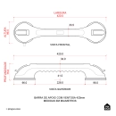 Barra de Apoio e Segurança com Ventosa 42 cm Jaru Pingoo.casa - Branco