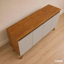 Buffet Aparador Nantes Laráz 4 Portas Off White para Sala de Jantar e Estar