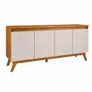 Buffet Aparador Nantes Laráz 4 Portas Off White para Sala de Jantar e Estar