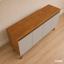 Buffet Aparador Nantes Laráz 4 Portas Off White para Sala de Jantar e Estar