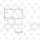 Kit Cuba Dupla Gourmet para Cozinha e Acessórios Aço Inox 78x43cm Tábua de Corte e Torneira Misturador Monocomando Munim