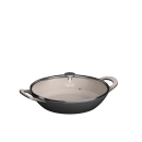 Caçarola 30cm Baixa Cinza com Tampa de Vidro - Mimo Style