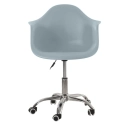 Cadeira com rodízios Eames Office com apoio de braços Cinza claro