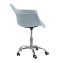 Cadeira com rodízios Eames Office com apoio de braços Cinza claro