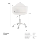 Cadeira com rodízios Eames Office com apoio de braços Cinza escuro