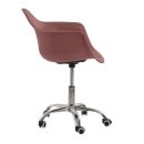 Cadeira com rodízios Eames Office com apoio de braços Marrom