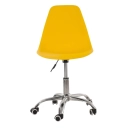 Cadeira com rodízios Eames Office escritório - Amarelo
