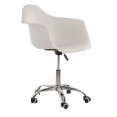 Cadeira com rodízios Eames Office escritório com apoio de braços - Branco