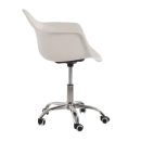 Cadeira com rodízios Eames Office escritório com apoio de braços - Branco
