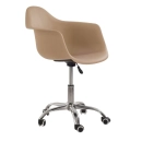 Cadeira com rodízios Eames Office escritório com apoio de braços - Nude