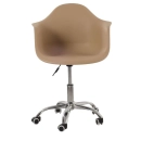 Cadeira com rodízios Eames Office escritório com apoio de braços - Nude